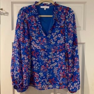 Sugarlips Floral Blue Women's Top